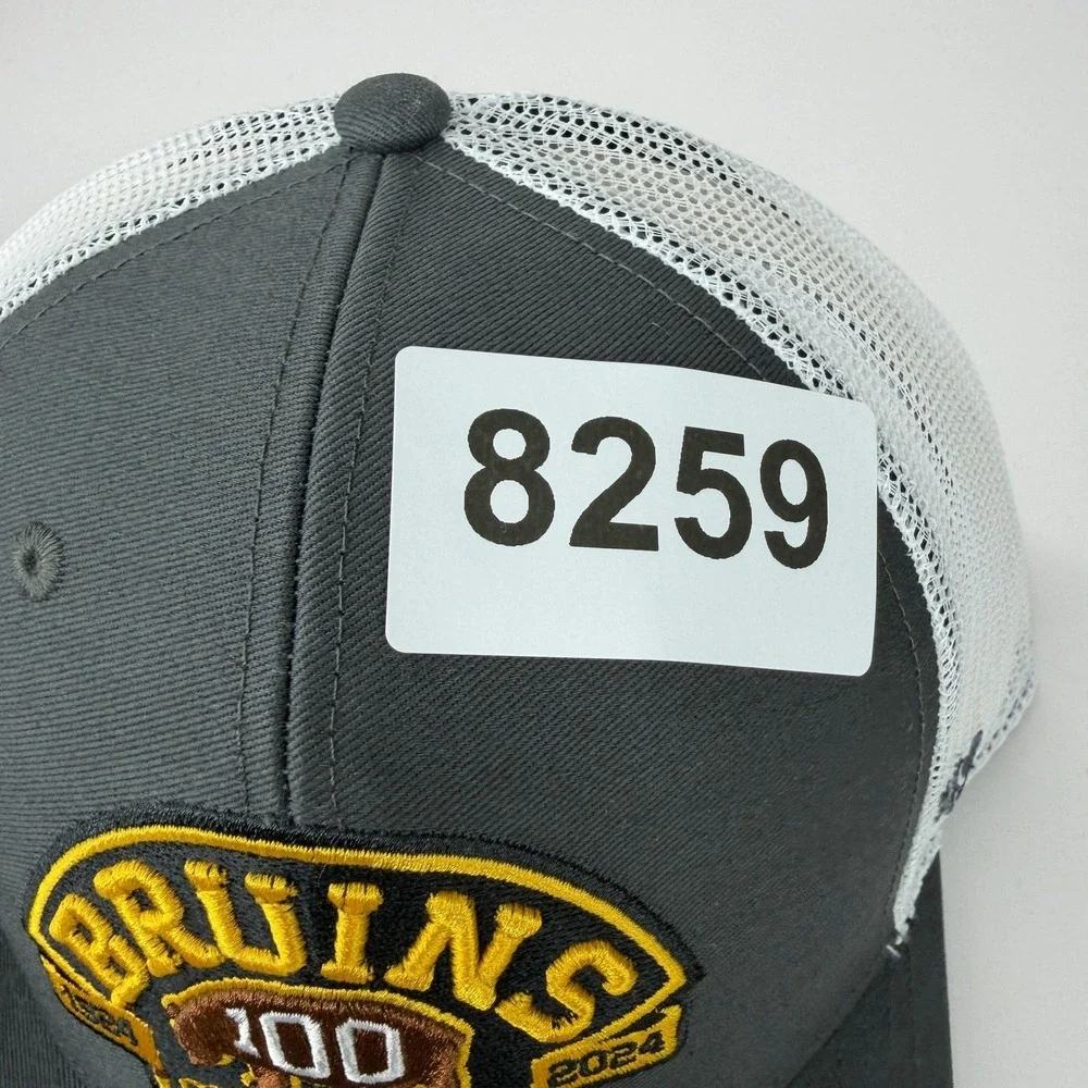 Boston Bruins Hat Cap Snap Back Mens One Size Gray NHL Hockey 47 Trucker